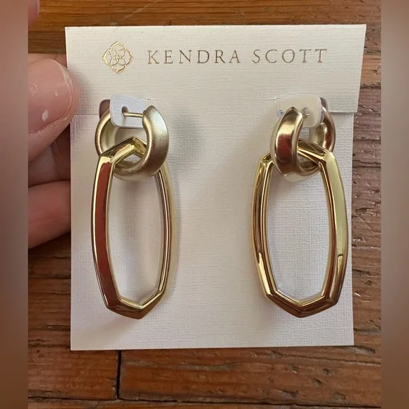 NWT Kendra Scott Danielle Convertible Link Earrings in Mixed Metal - Picture 1 of 6